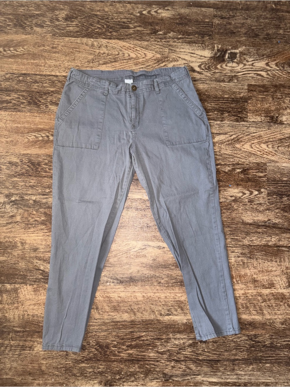Casual Gray Tapered Pants